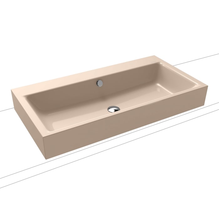 Kaldewei PURO Aufsatzwaschtisch 3158 ohne Hahnlochbohrung, 90 cm