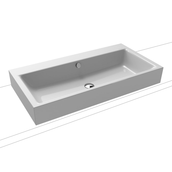 Kaldewei PURO Aufsatzwaschtisch 3158 ohne Hahnlochbohrung, 90 cm