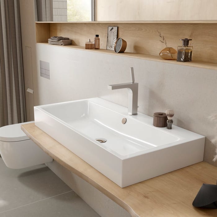 Kaldewei PURO Aufsatzwaschtisch 3168 mit 1 Hahnlochbohrung, 120 cm