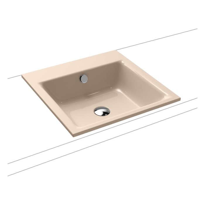 Kaldewei PURO Einbauwaschtisch 3150 ohne Hahnlochbohrung, 46 cm