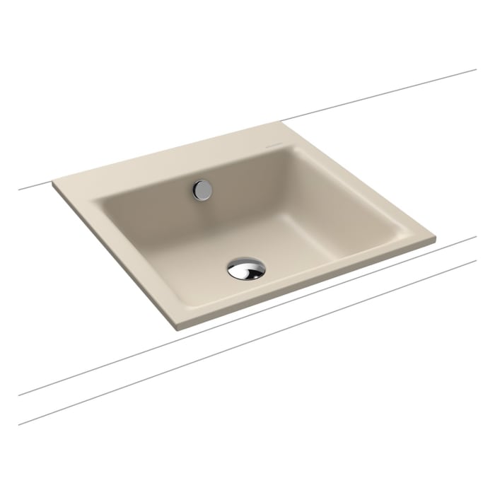 Kaldewei PURO Einbauwaschtisch 3150 ohne Hahnlochbohrung, 46 cm