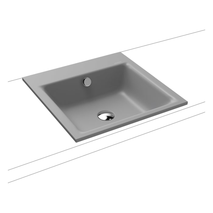 Kaldewei PURO Einbauwaschtisch 3150 ohne Hahnlochbohrung, 46 cm