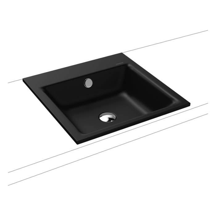 Kaldewei PURO Einbauwaschtisch 3150 ohne Hahnlochbohrung, 46 cm