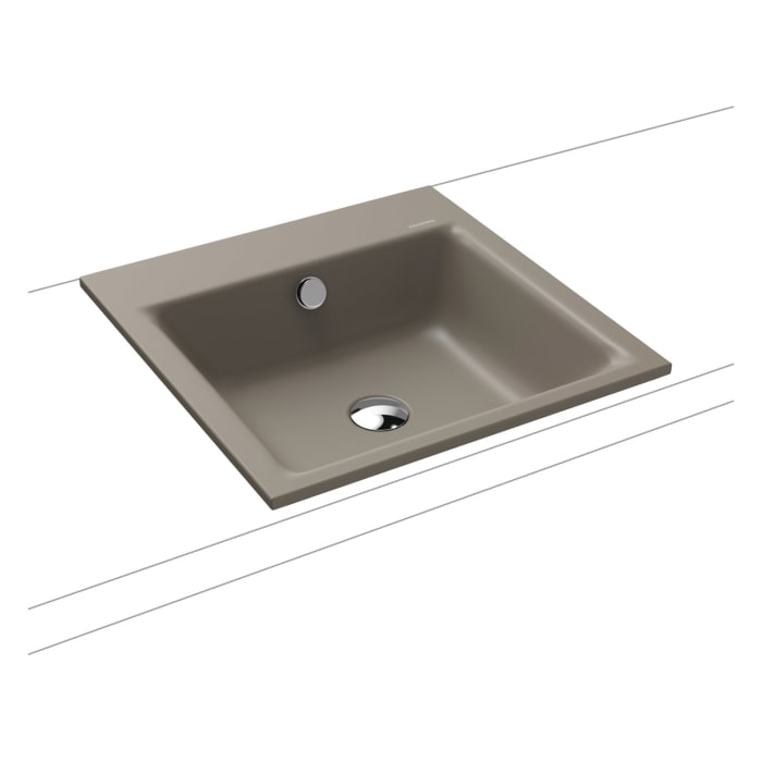 Kaldewei PURO Einbauwaschtisch 3150 ohne Hahnlochbohrung, 46 cm