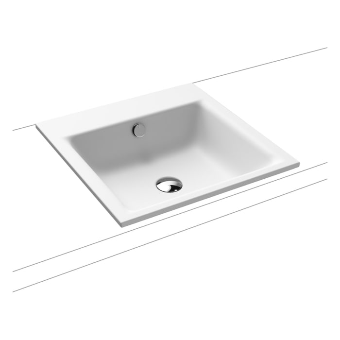 Kaldewei PURO Einbauwaschtisch 3150 ohne Hahnlochbohrung, 46 cm