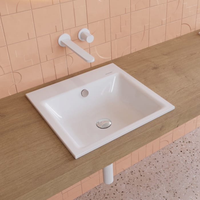 Kaldewei PURO Einbauwaschtisch 3150 ohne Hahnlochbohrung, 46 cm