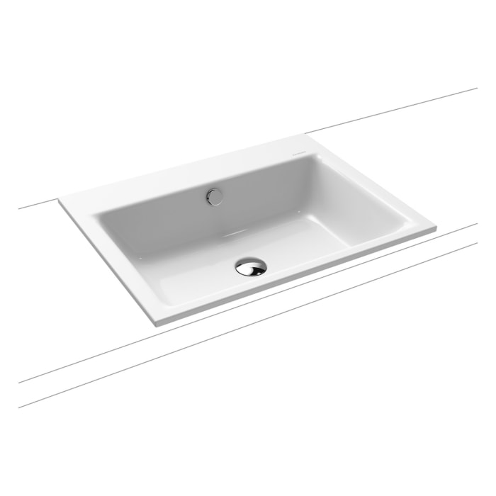 Kaldewei PURO Einbauwaschtisch 3151 ohne Hahnlochbohrung, 60 cm