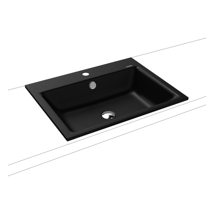 Kaldewei PURO Einbauwaschtisch 3151 mit 1 Hahnlochbohrung, 60 cm