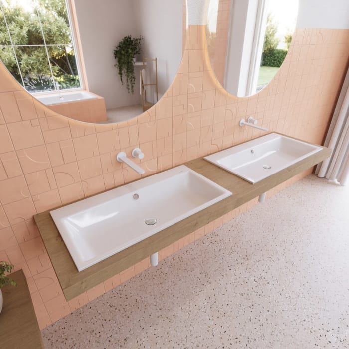 Kaldewei PURO Einbauwaschtisch 3152 ohne Hahnlochbohrung, 90 cm