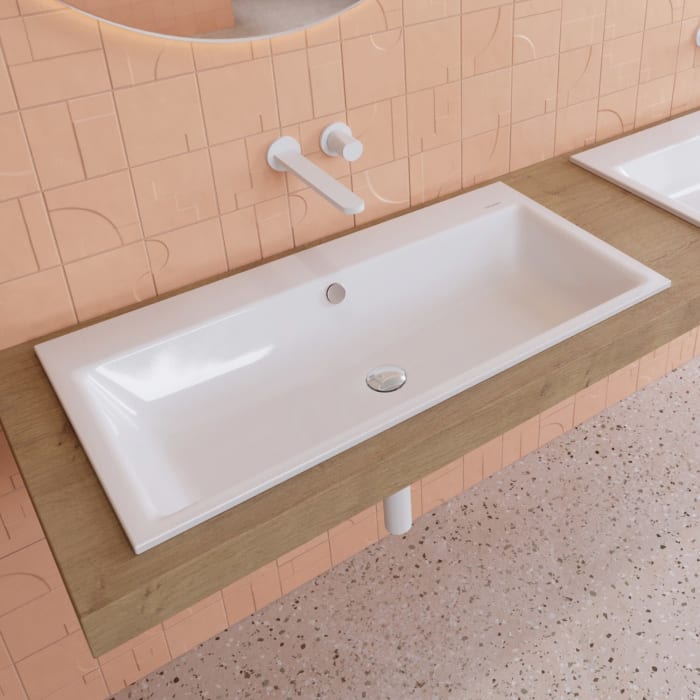 Kaldewei PURO Einbauwaschtisch 3152 ohne Hahnlochbohrung, 90 cm