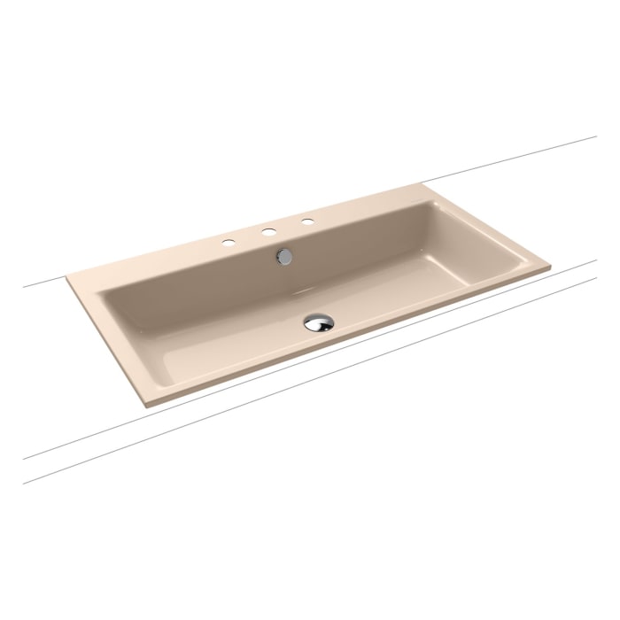 Kaldewei PURO Einbauwaschtisch 3152 mit 3 Hahnlochbohrungen, 90 cm
