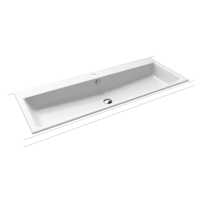 Kaldewei PURO Einbauwaschtisch 3169 mit 1 Hahnlochbohrung, 120 cm