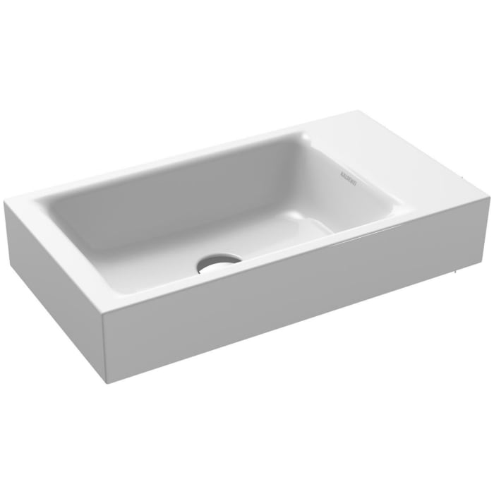 Kaldewei PURO Wand- Handwaschtisch 3162 mit 1 Hahnlochbohrung links, 55 cm