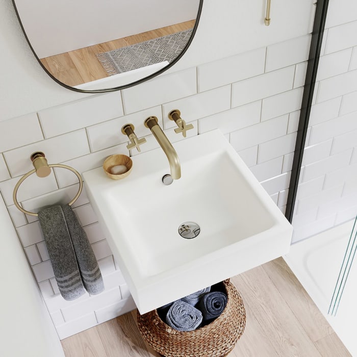 Kaldewei PURO Wandwaschtisch 3163 ohne Hahnlochbohrung, 46 cm