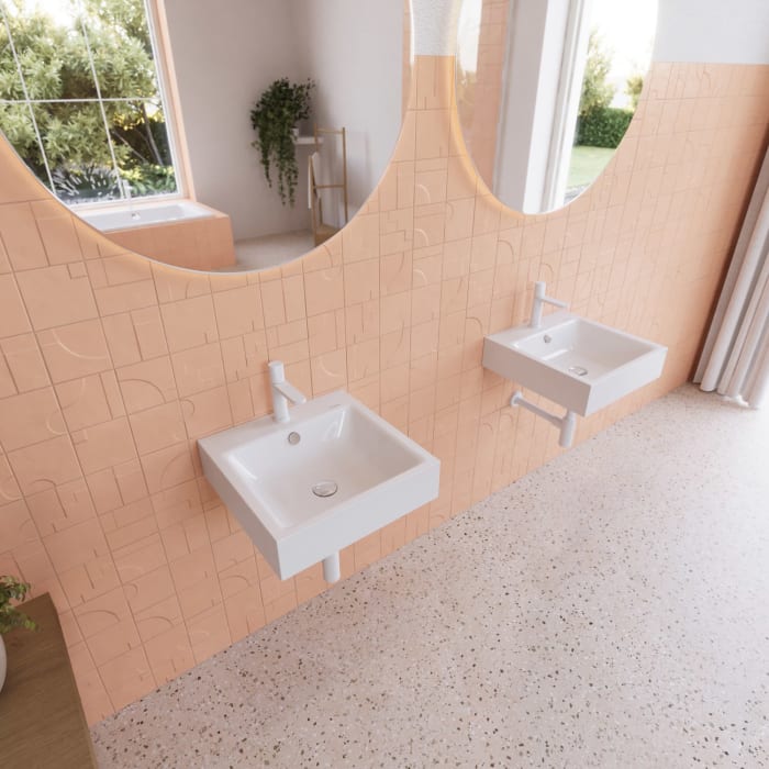 Kaldewei PURO Wandwaschtisch 3163 mit 1 Hahnlochbohrung, 46 cm