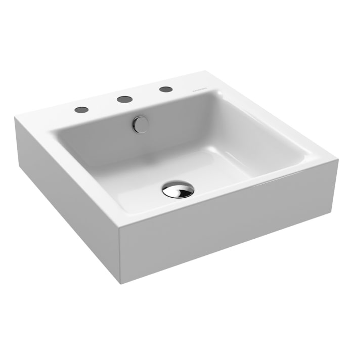 Kaldewei PURO Wandwaschtisch 3163 mit 3 Hahnlochbohrungen, 46 cm