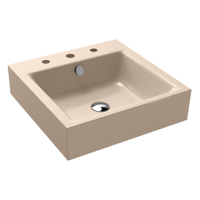 Kaldewei PURO Wandwaschtisch 3163 mit 3 Hahnlochbohrungen, 46 cm