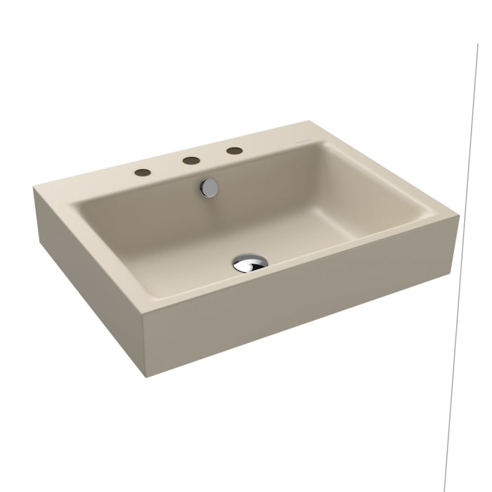 Kaldewei PURO Wandwaschtisch 3164 mit 3 Hahnlochbohrungen, 60 cm