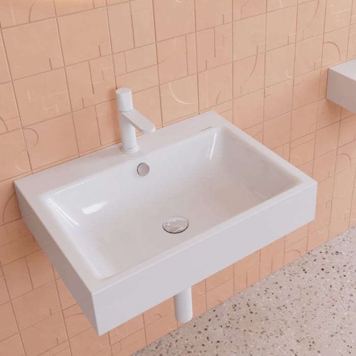 Kaldewei PURO Wandwaschtisch 3164 mit 1 Hahnlochbohrung, 60 cm