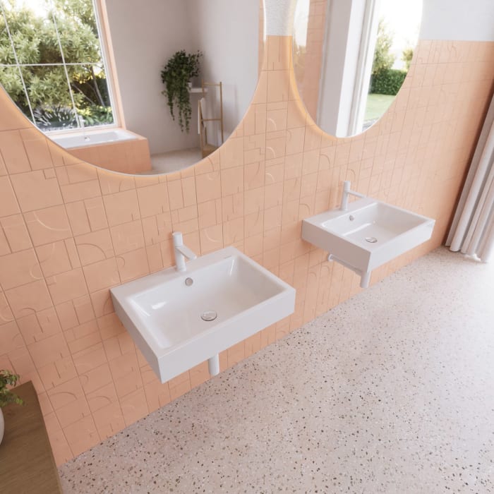 Kaldewei PURO Wandwaschtisch 3164 mit 1 Hahnlochbohrung, 60 cm