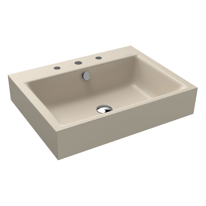 Kaldewei PURO Wandwaschtisch 3164 mit 3 Hahnlochbohrungen, 60 cm