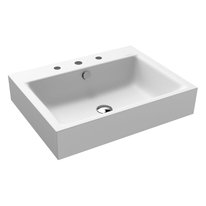 Kaldewei PURO Wandwaschtisch 3164 mit 3 Hahnlochbohrungen, 60 cm