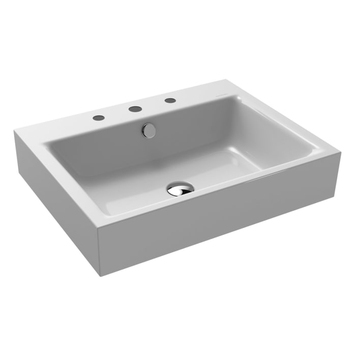 Kaldewei PURO Wandwaschtisch 3164 mit 3 Hahnlochbohrungen, 60 cm