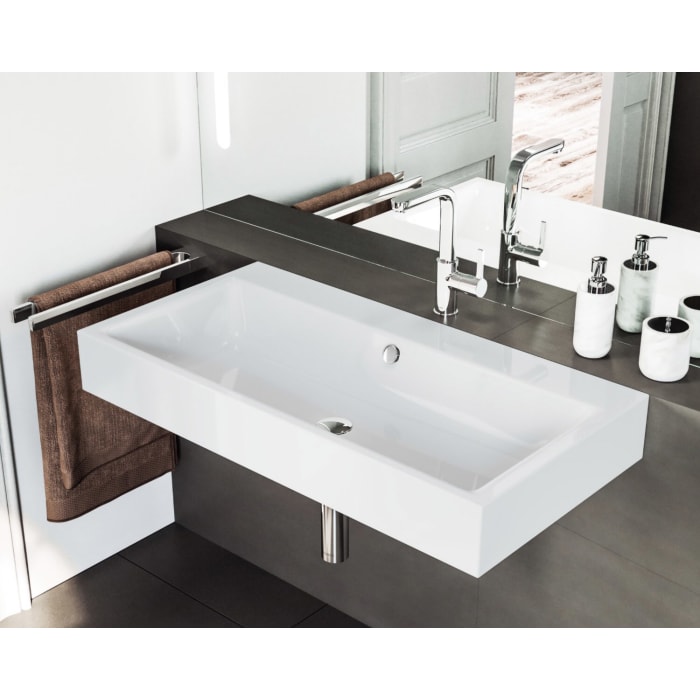 Kaldewei PURO Wandwaschtisch 3167 mit 1 Hahnlochbohrung, 120 cm