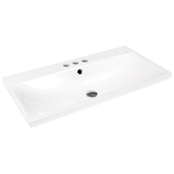 Kaldewei SILENIO Aufsatzwaschtisch 3041 mit 3 Hahnlochbohrungen, 90 cm