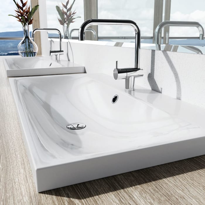 Kaldewei SILENIO Aufsatzwaschtisch 3042 mit 1 Hahnlochbohrung, 60 cm