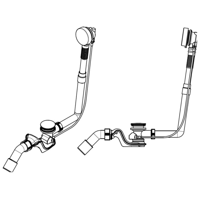 Kaldewei COMFORT LEVEL verlängert, Mod. KA 4002, Ab- und Überlaufgarnitur