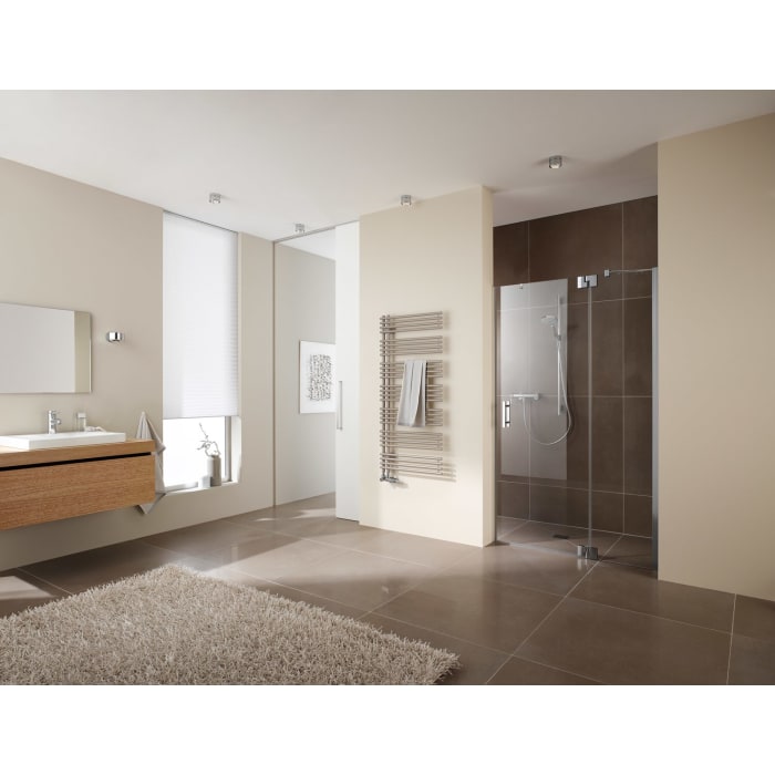 Kermi Diveo Badheizkörper 45 x 4,6 x 94 cm, Ausführung links mit seitlichem Anschluss