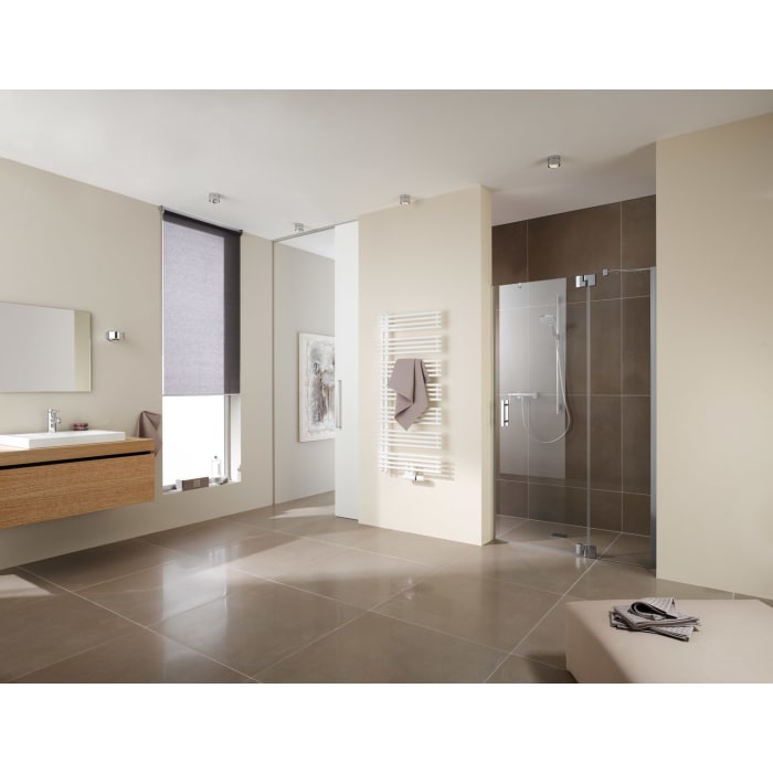 Kermi Diveo Badheizkörper 45 x 4,6 x 94 cm, Ausführung links mit Mittenanschluss