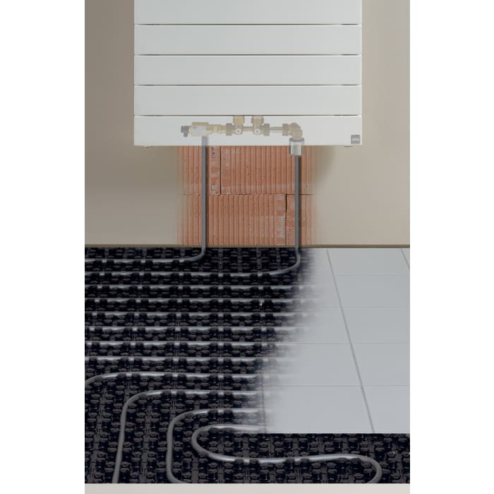 Kermi Tabeo-V Badheizkörper 50 x 10,1 x 175,7 cm Thermostatkopf seitlich rechts