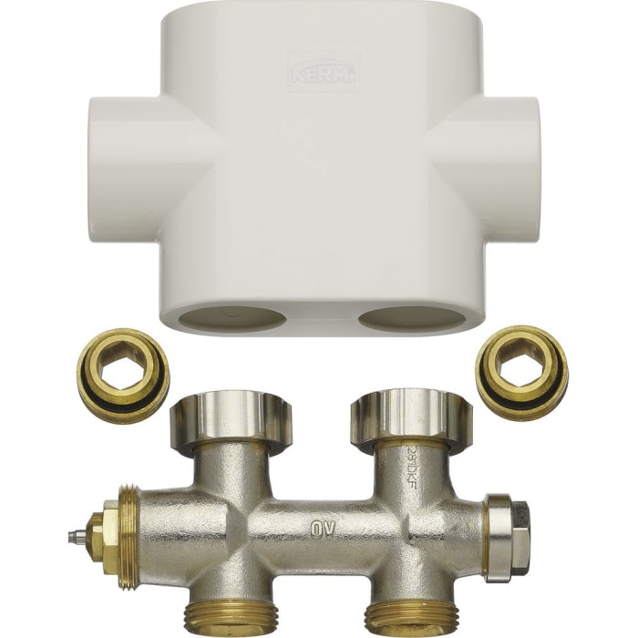 Kermi Ventilhahnblock-Set Durchgang
