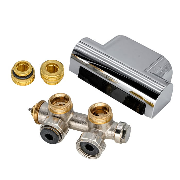 Kermi Ventilhahnblock-Set Eckform