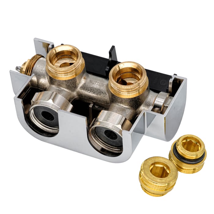 Kermi Ventilhahnblock-Set Eckform