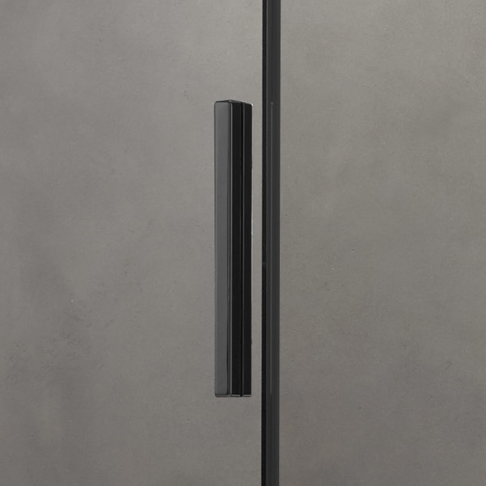 Kermi Dark Edition NICA Badewannenaufsatz 100 x 150 cm, Anschlag links