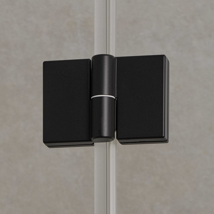 Kermi Dark Edition LIGA Drehtüre für Seitenwand 75 x 200 cm, Anschlag rechts