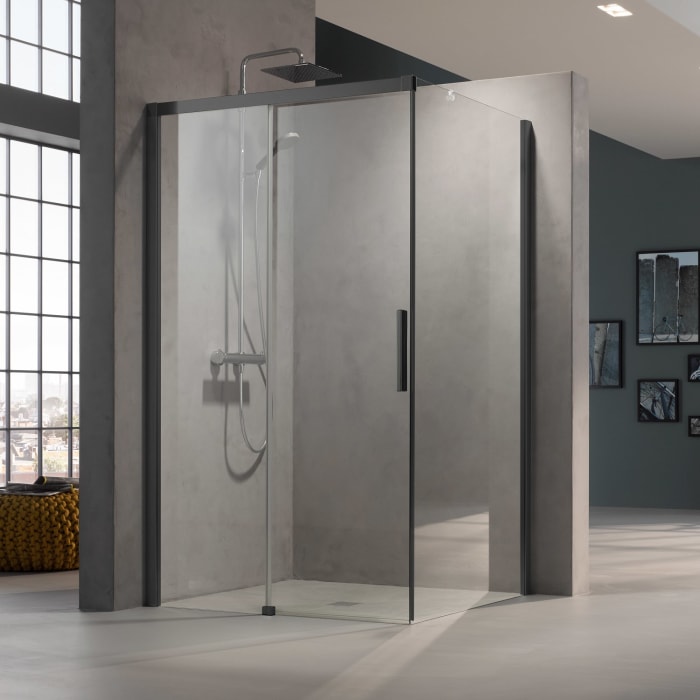 Kermi Dark Edition NICA Seitenwand 83 x 200 cm, Anschlag rechts