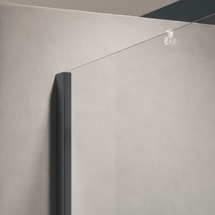 Kermi Dark Edition NICA Seitenwand 80 x 200 cm, Anschlag links