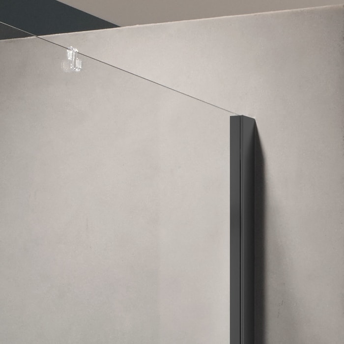 Kermi Dark Edition NICA Seitenwand 120 x 200 cm, Anschlag rechts