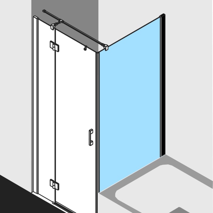 Kermi Dark Edition LIGA verkürzte Seitenwand 80 x 175 cm