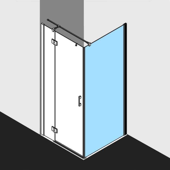 Kermi Dark Edition LIGA Seitenwand 103 x 200 cm