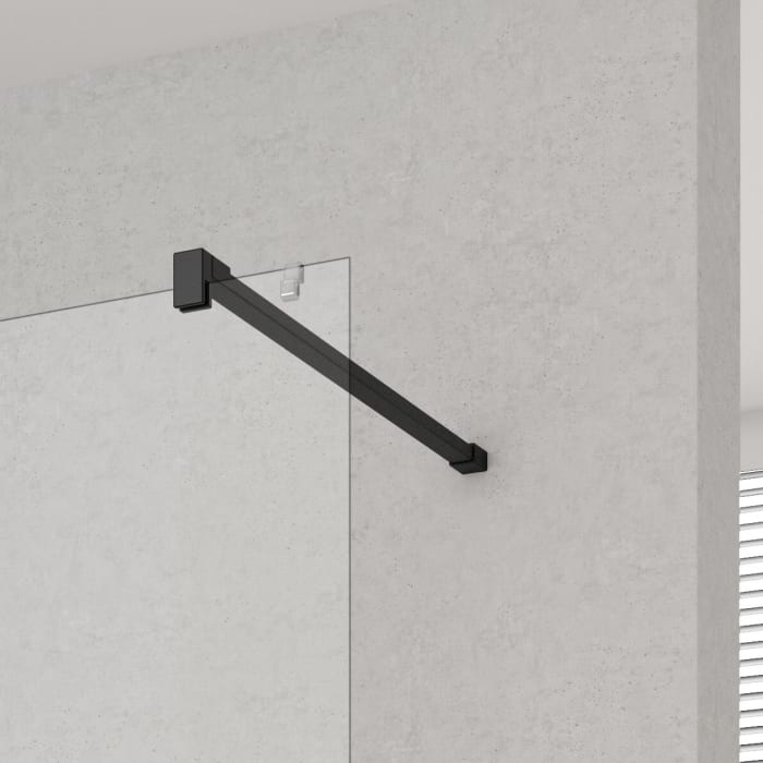 Kermi Dark Edition WALK-IN XB 120 x 200 cm, inkl. Stabilisierung eckig