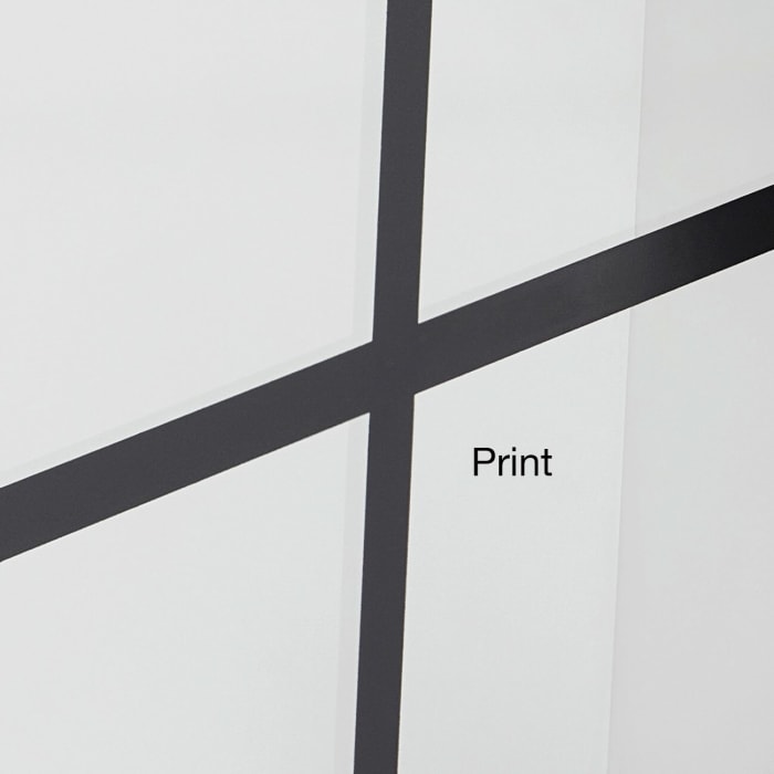 Kermi Dark Edition WALK-IN XD Print 140 x 200 cm