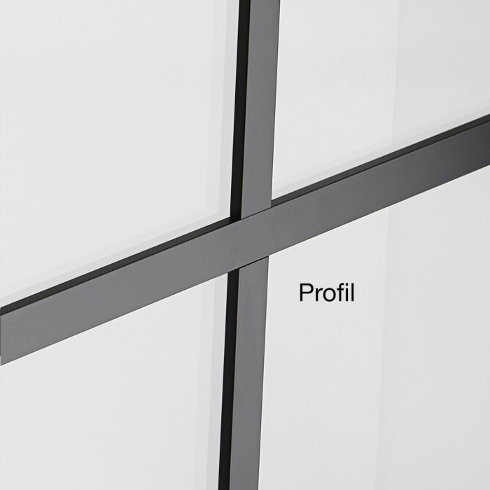 Kermi Dark Edition WALK-IN XD Profil 110 x 200 cm