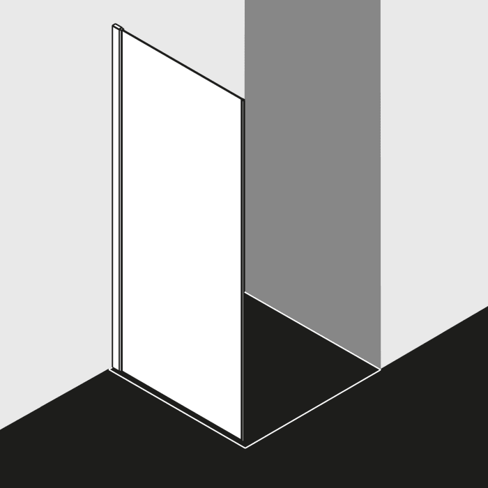 Kermi Liga Seitenwand für Duschwanne 80 cm