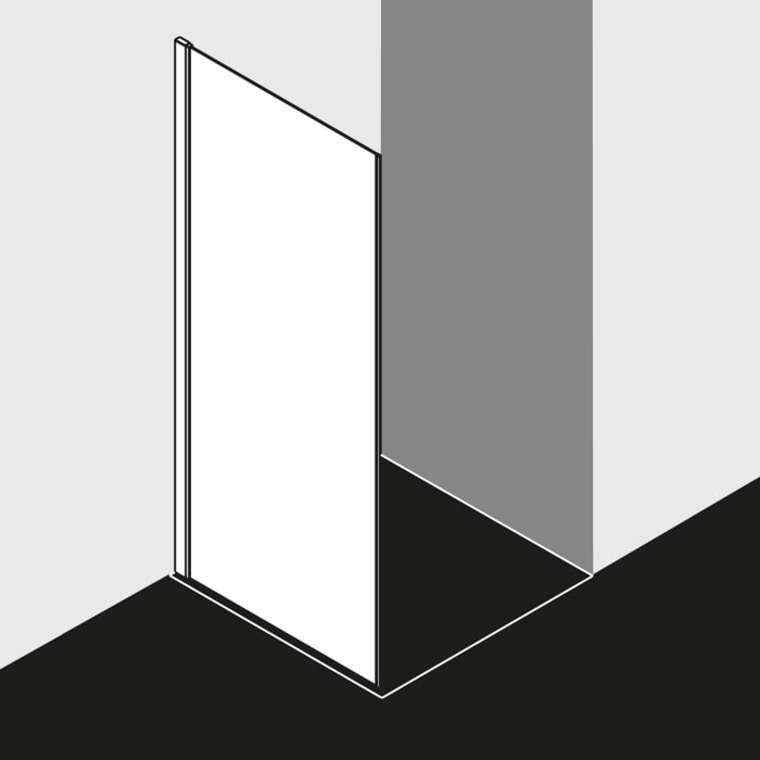Kermi Liga Seitenwand für Duschplatz 90 cm 1
