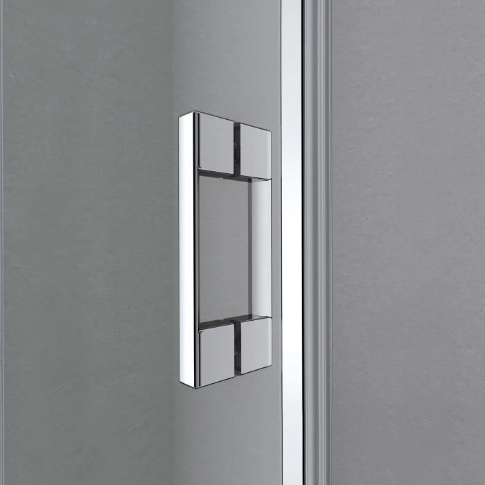 Kermi Liga Viertelkreis-Duschkabine mit zwei Schwingtüren und Festfeldern 90 x 90 cm